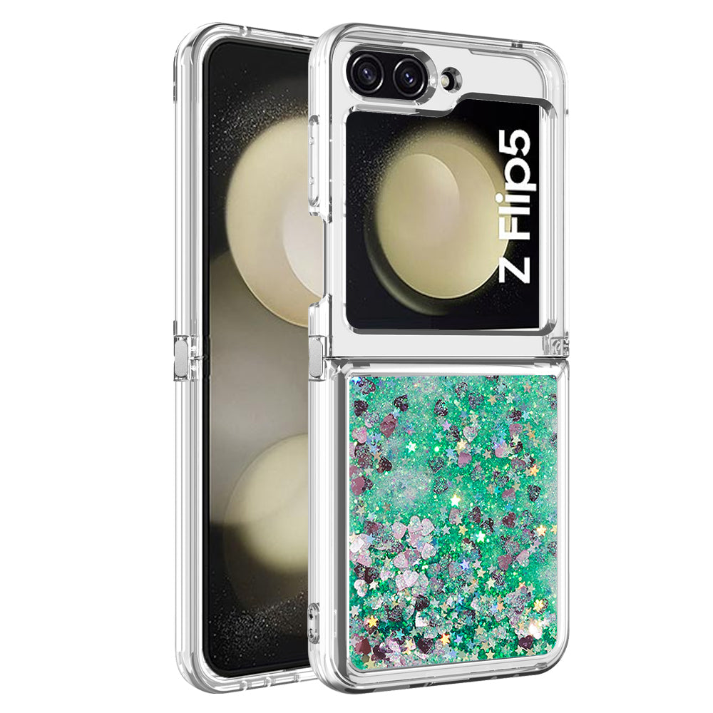 YB Quicksand Series-1 Liquid Phone Case for Samsung Galaxy Z Flip5 5G Floating Glitter Soft TPU Protective Cover YB Quicksand Series-1 Liquid Phone Case for Samsung Galaxy Z Flip5 5G Floating Glitter Soft TPU Protective Cover